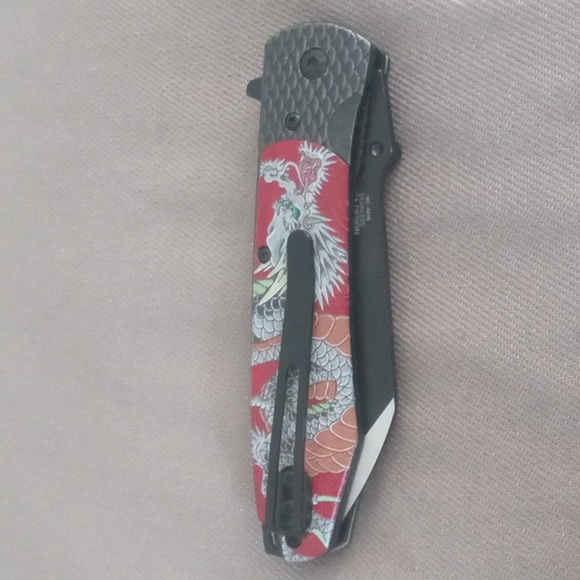 Collectible Chinese Dragon Red  Knife New - Picture 5 of 15